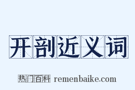 开剖近义词是什么意思的图片